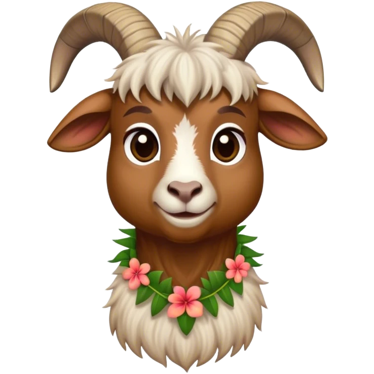 Billy goat in Hawaiian clothes emoji