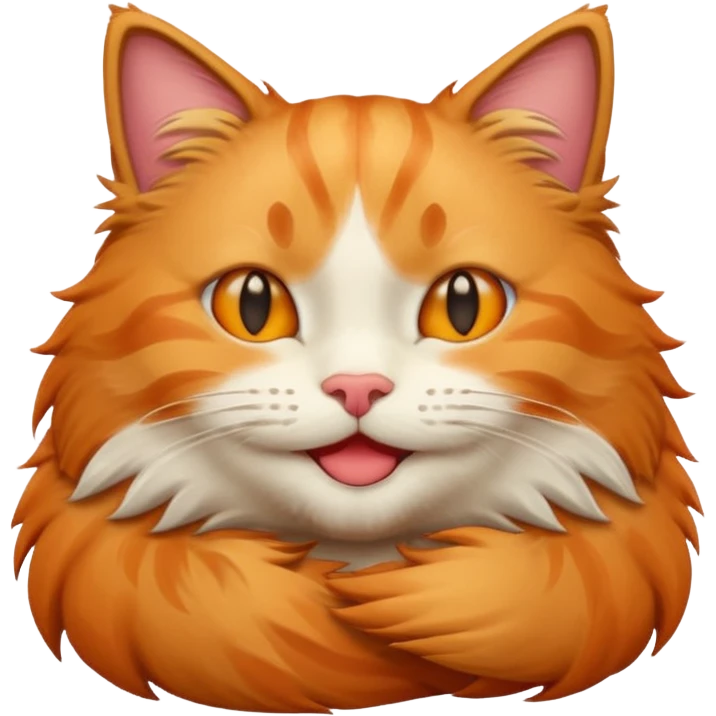a normal cat, relaxed, emoji style emoji