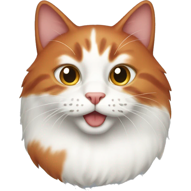 red and white cat  emoji