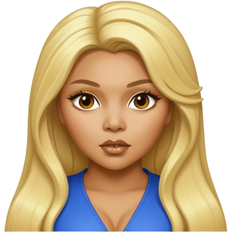 Lil Kim with long blonde hair emoji