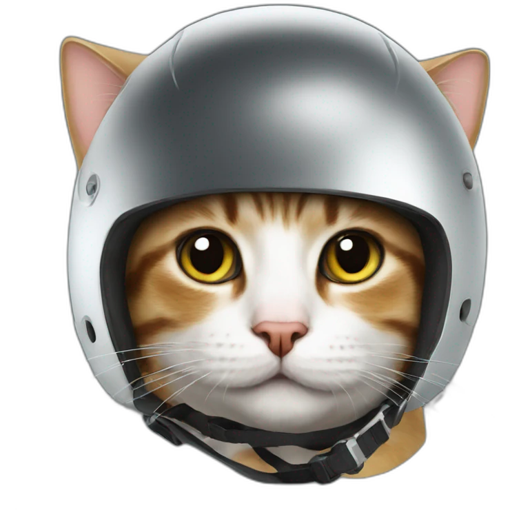 Cat with a helmet emoji