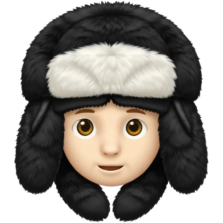A blank Black ushanka emoji