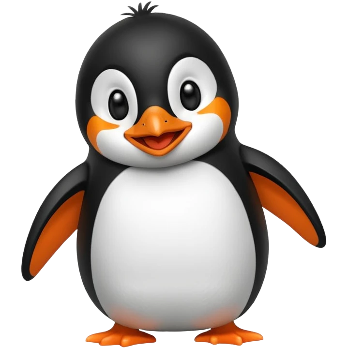 Laughing penguin emoji