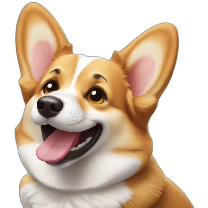 corgi wink emoji