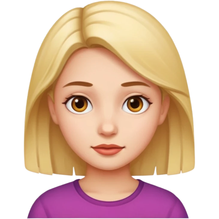 realistic portrait of girl emoji