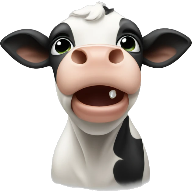 A cow crying emoji