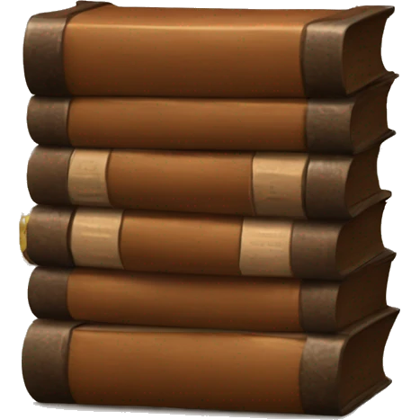 Brown chest with  books emoji