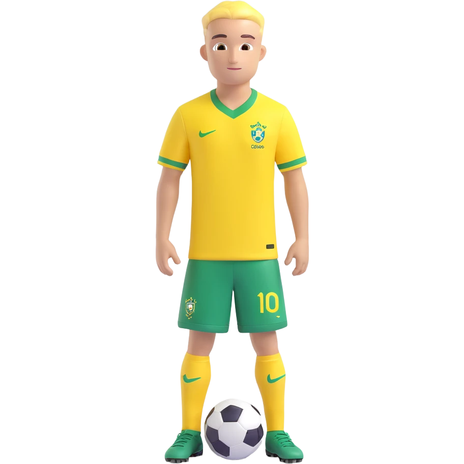 Brazil soccer national team yellow shirt, iconic design, vibrant yellow with green trim, short sleeves, no text, simple background emoji