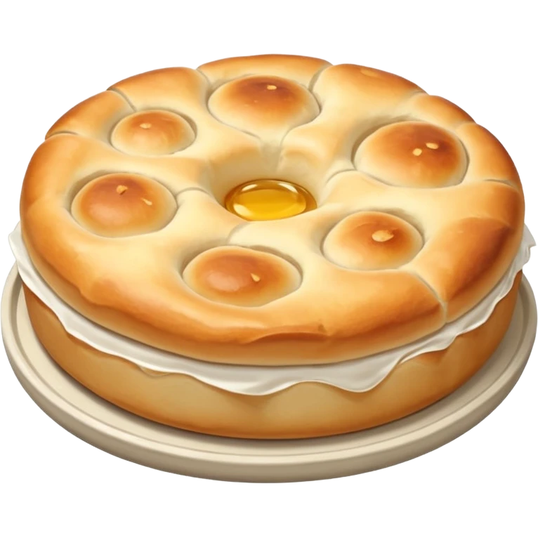 round focaccia classic white emoji