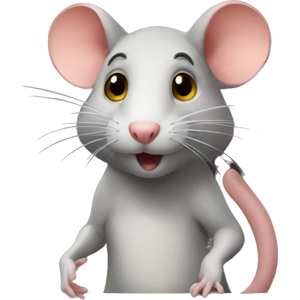 a learned rat in a library emoji