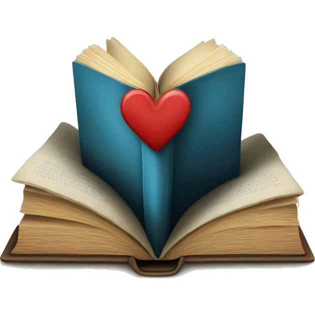 Book with heart emoji