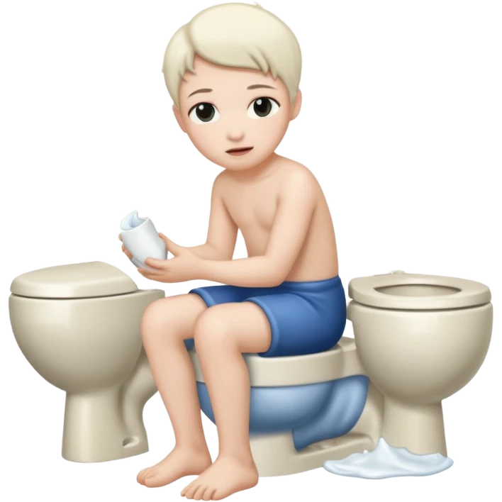 On toilet  emoji