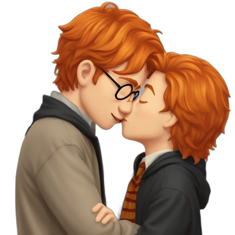 Harry potter kissing Ronald Weasley emoji