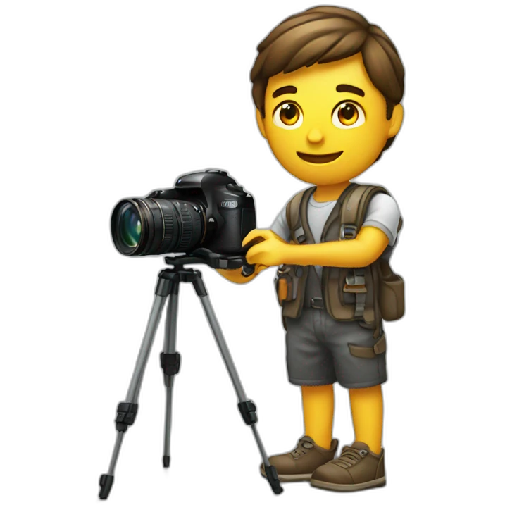 Photographer with camera and tripod emoji