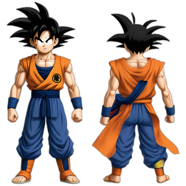 Goku qui se bat contre luffy emoji