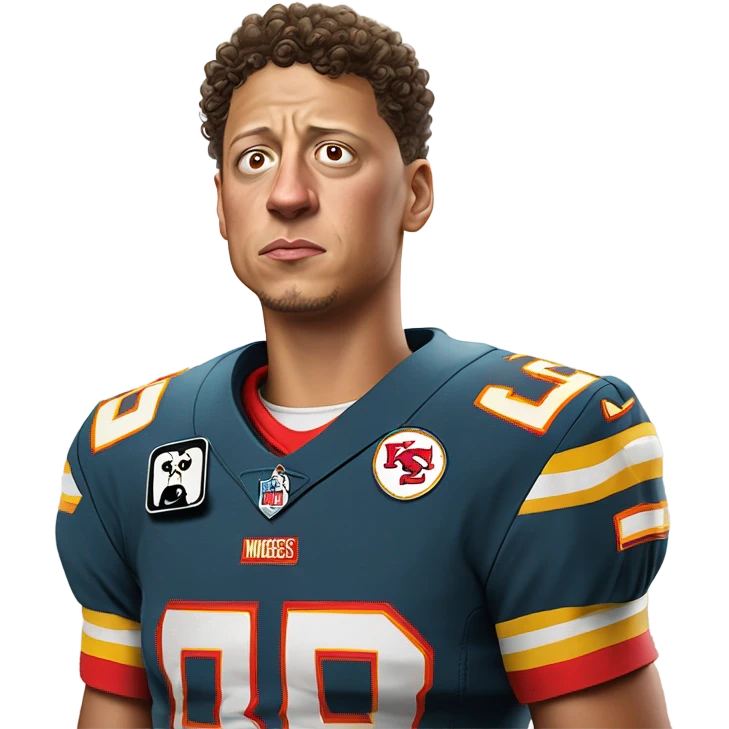 Patrick Mahomes crying to a ref emoji