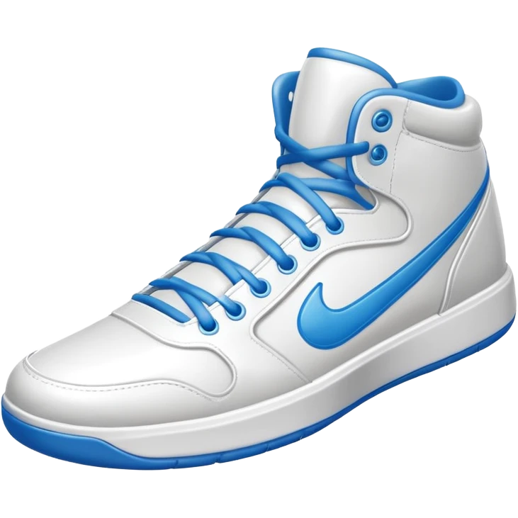 basketball sneaker object icon, high-top shoes, sporty design, glossy details, 3D cartoon, mobile game icon style, centered, clean background, no text, no watermark
 emoji