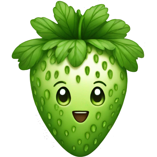 green strawberry emoji