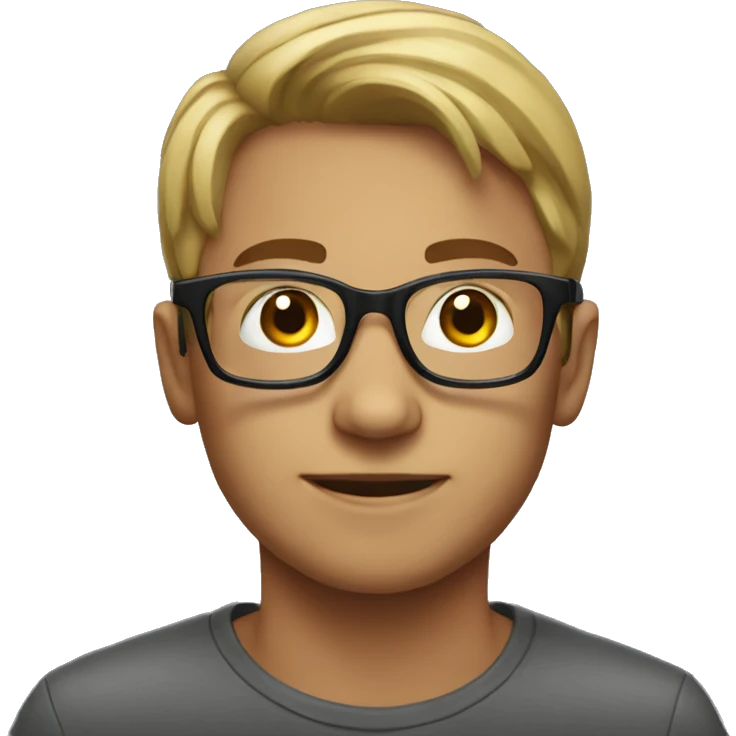 young man in glasses  emoji