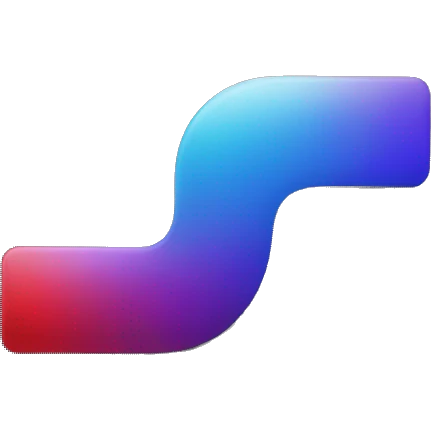 black background, white letter "L" with the shadows purple blue and red like an outline emoji