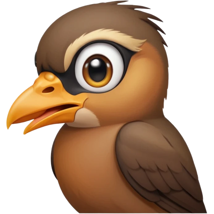 A crying common myna bird cute emoji emoji