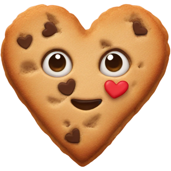Heart shaped cookie emoji