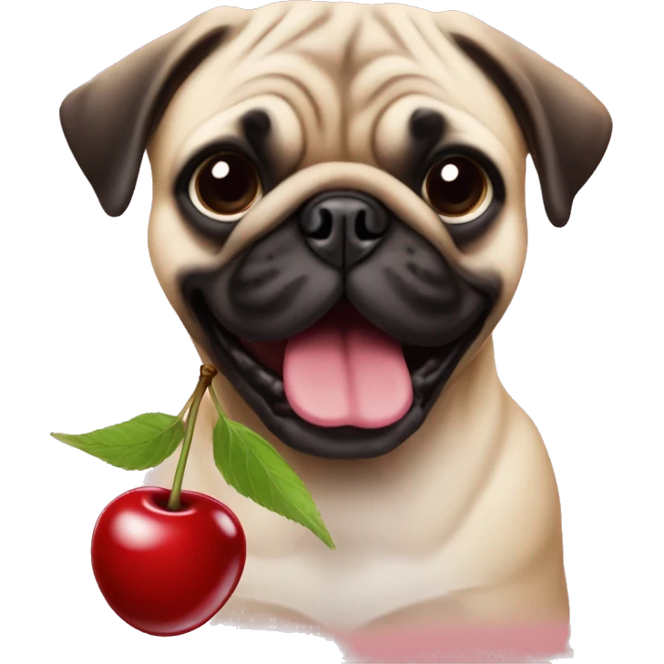  Cherry with pug emoji