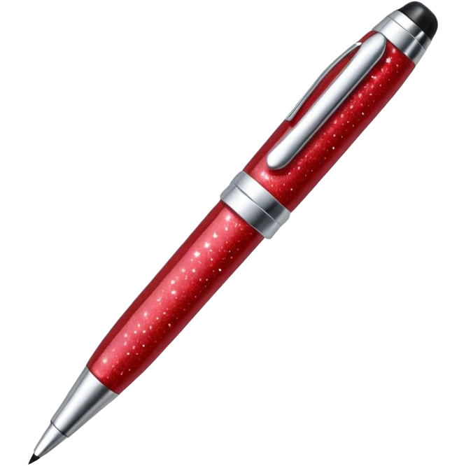 red glitter office supplies emoji
