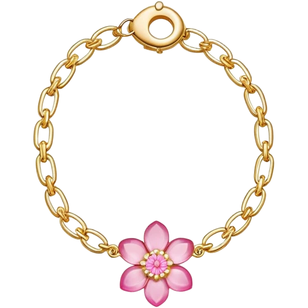 Bracelet with flower in the middle covered in resin emoji