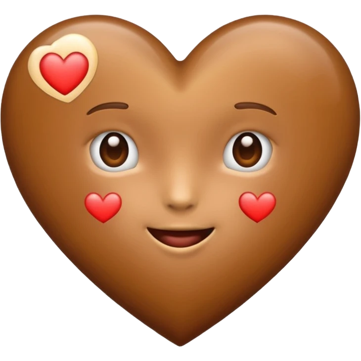 Can you do an iphone heart emoji but a hazel-brownish color  emoji