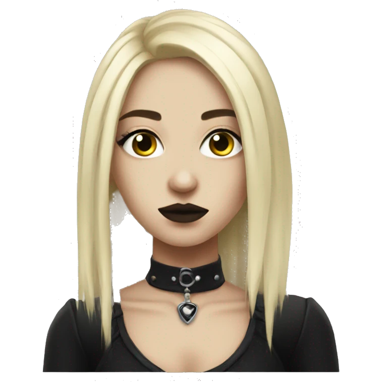 Blonde goth girl emoji
