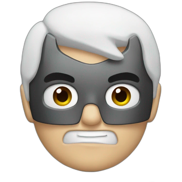white batman emoji