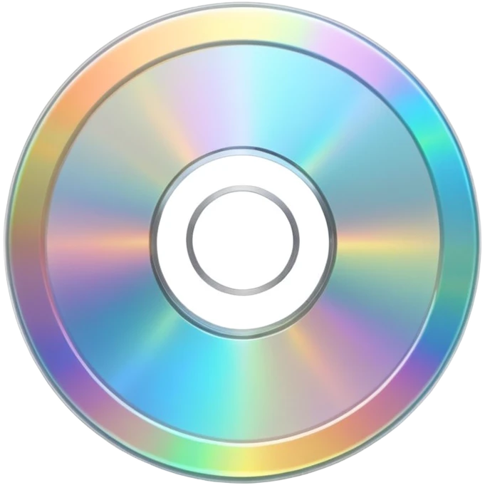 белый светящийся immortal effect CD-диск, no background emoji