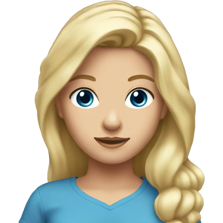 Caucasian female blonde hair blue eyes with Texas shirt  emoji