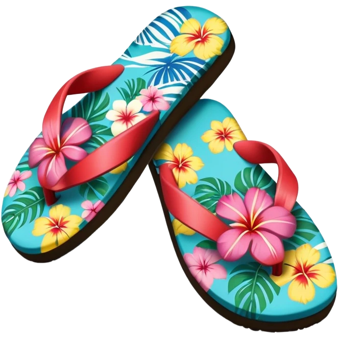Hawaiian slippers emoji