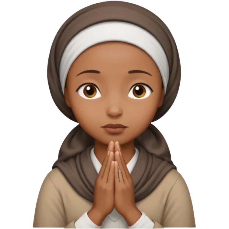Black women praying emoji