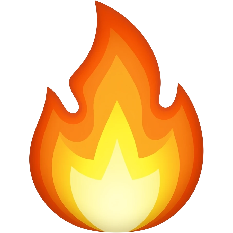 orange and yellow flame emoji