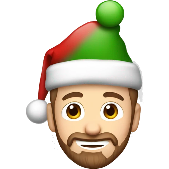 chris evans with a christmas hat emoji