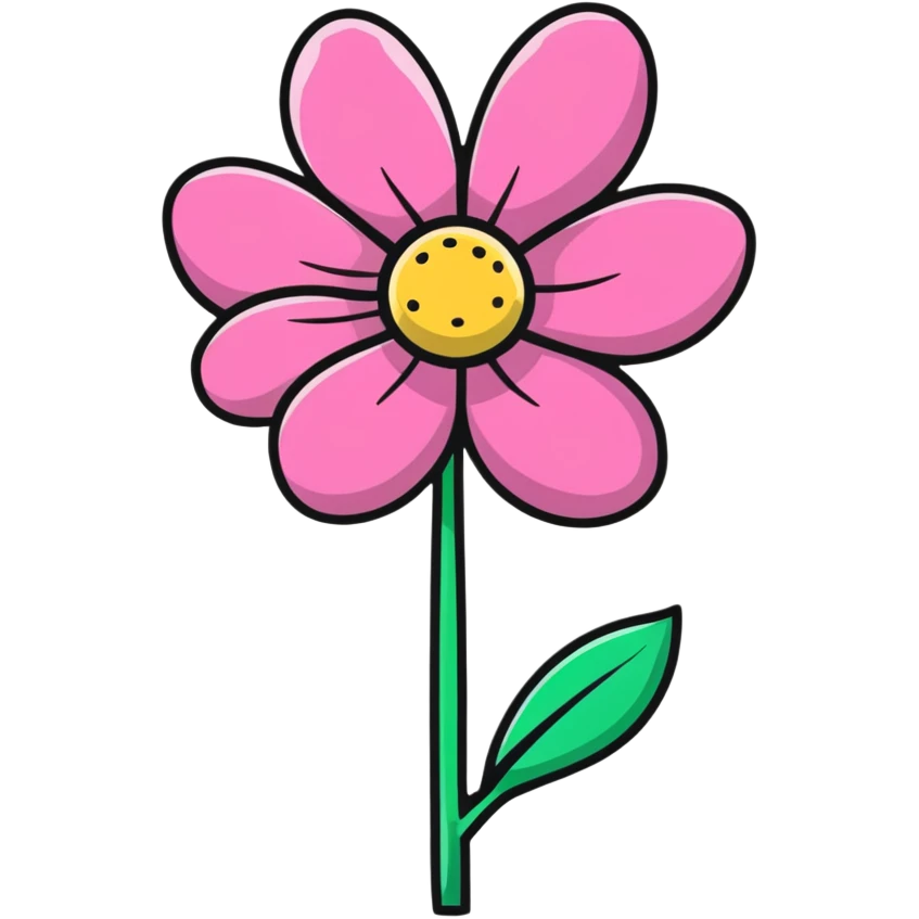 unrealistic pink flower emoji