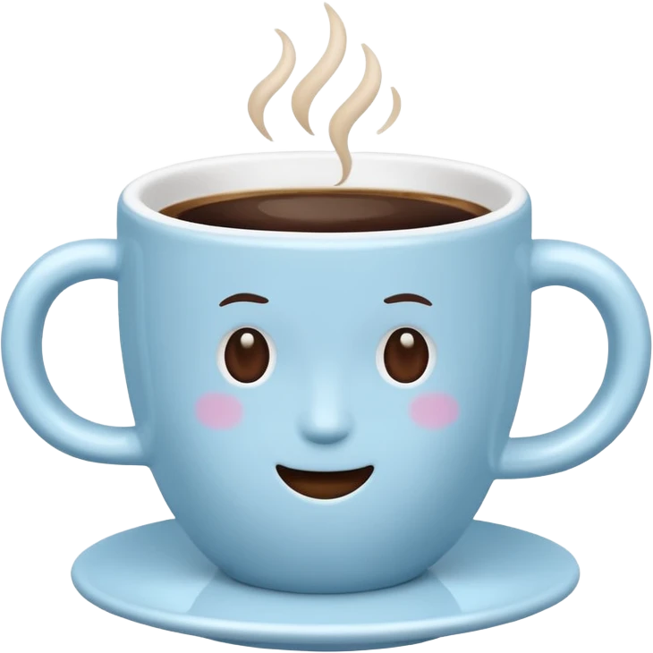 pastel blue coffee cup emoji