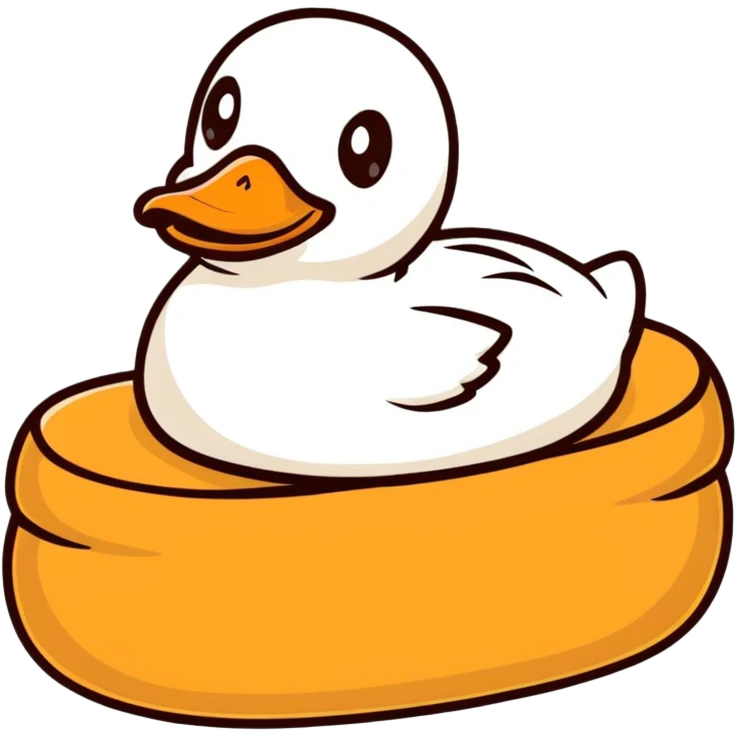 gluten bread loaf in duck shape emoji