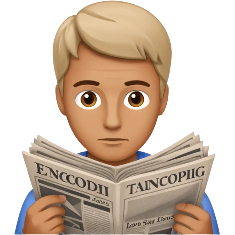 man Folding newspaper emoji