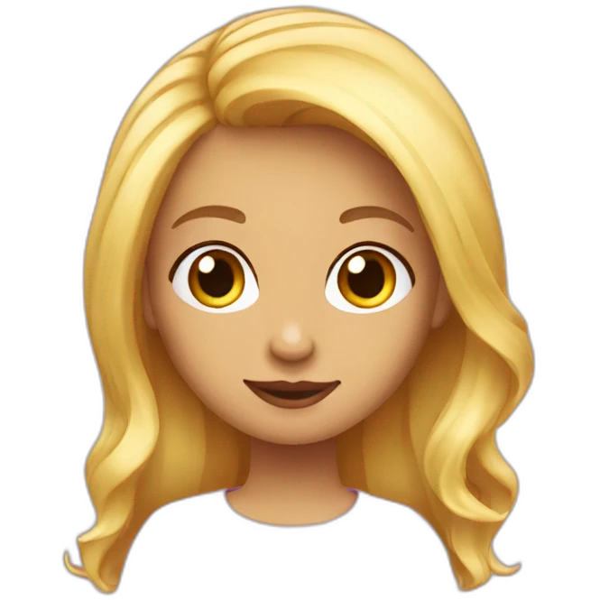 Fille bonde emoji