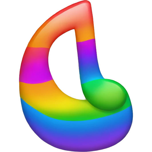 music note rainbow emoji