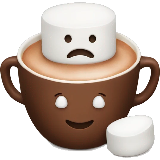 cocoa cup marshmallows emoji