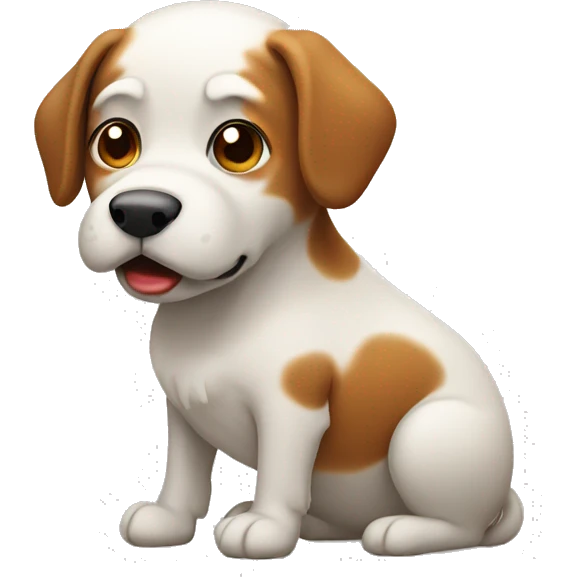 Dog pooping emoji