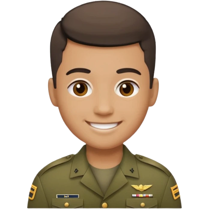 A friend with miltary hair cut emoji