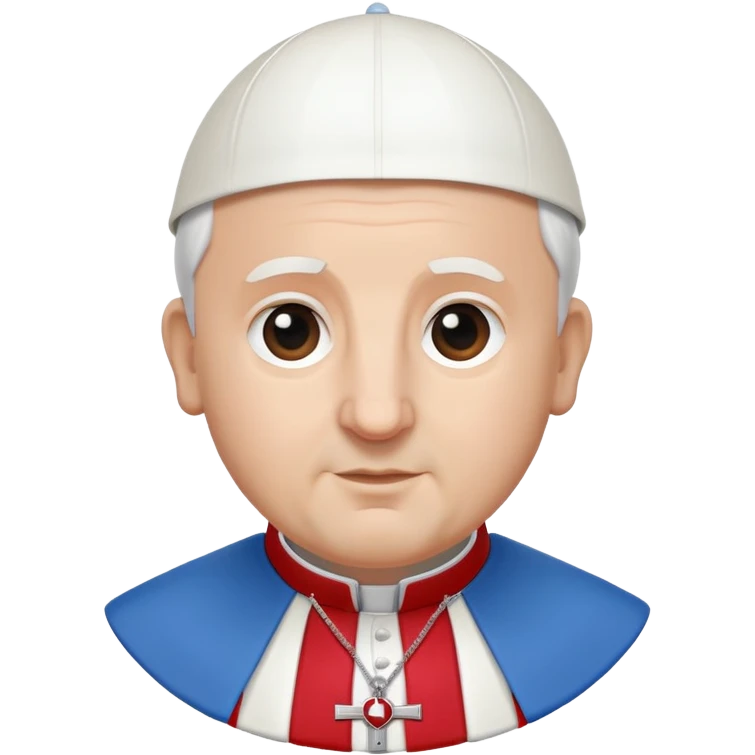 Pope in red white and blue uniform  emoji