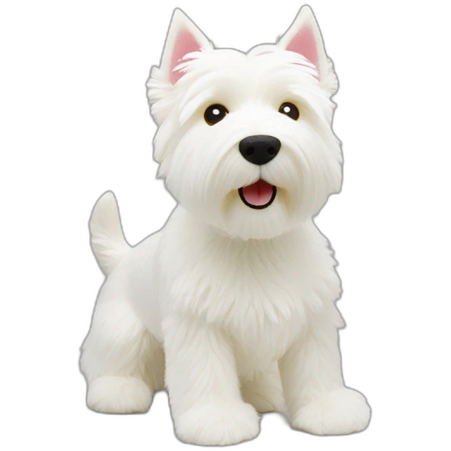 west highland white terrier jellycat emoji