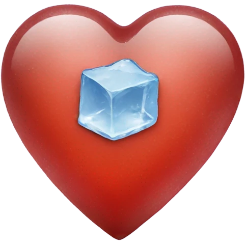ice cube heart shaped emoji